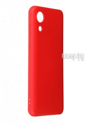 Фото Чехол DF для Samsung Galaxy A03 Core Silicone Red sOriginal-33