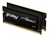 Фото Kingston Fury Impact DDR4 SO-DIMM 2666Mhz PC21300 CL16 - 64Gb Kit (2x32Gb) KF426S16IBK2/64