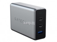 Фото Satechi Compact Charger GaN Power USB Type-Cx2/USB Type-A Space Gray ST-TC100GM-EU