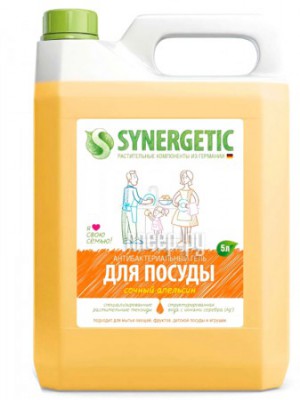 Фото Средство для мытья посуды Synergetic Апельсин 5L 4623722258335