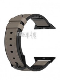 Фото Ремешок SwitchEasy для APPLE Watch 38-40-41mm Hybrid Leather-Silicone Black Grey GS-107-185-274-203
