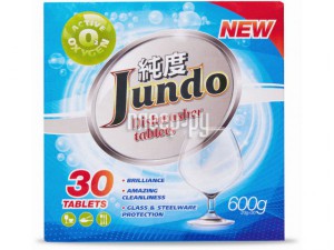 Фото Таблетки для посудомоечных машин Jundo Active Oxygen 3 в 1 30шт 4903720020180