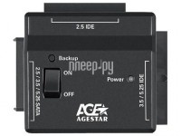 Фото Адаптер-переходник для HDD AgeStar IDE SATA 2.5-3.5-5.25 Black FUBCP2