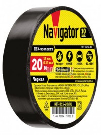 Фото Navigator NIT-B15-20/BL 15mm x 20m Black 71 103