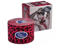 Фото Кинезио-тейп CureTape Art Leopard 5cm x 5m Red-Black 163210