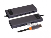 Фото Хаб USB Baseus Metal Gleam Series 8-in-1 Multifunctional Type-C HUB Docking Station Gray WKWG050113