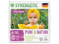 Фото Подгузники-трусики Synergetic Pure & Nature 14+kg размер 6 5411416063483
