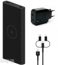 Фото Xiaomi Mi Power Bank 10000mAh 10W Wireless Black BHR5460GL Выгодный набор + подарок серт. 200Р!!!