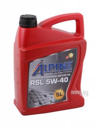Фото Масло моторное синтетическое Alpine RSL 5W-40 5L 0100142