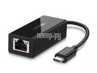 Фото Ugreen US236 USB Type-C 3.1 Gen1 to 10/100/1000Mbps Ethernet Adapter Black 50307