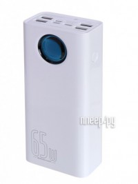 Фото Baseus Power Bank Amblight Digital Display Fast Charge 30000mAh White PPLG000102