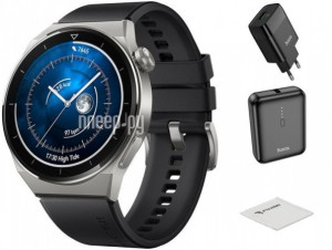 Фото Huawei Watch GT 3 Pro Odin-B19S Black Fluoroelastomer Strap 55028473 Выгодный набор + подарок серт. 200Р!!!