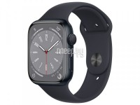 Фото APPLE Watch Series 8 GPS 45mm Midnight Aluminum Case with Midnight Sport Band - M/L MNUL3