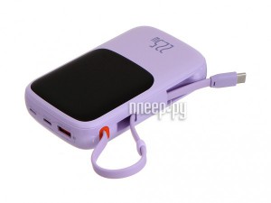 Фото Baseus Power Bank Qpow Pro Digital Display Fast Charge 10000mAh 22.5W Purple PPQD020105