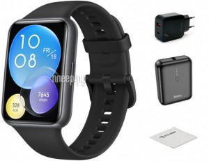 Фото Huawei Watch Fit 2 Yoda-B09S Midnight Black Silicone Strap 55028916 Выгодный набор + подарок серт. 200Р!!!