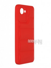 Фото Чехол DF для Realme C30 Silicone дутый Red rmJacket-01