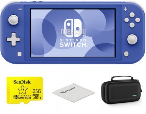Фото Nintendo Switch Lite Blue Выгодный набор + подарок серт. 200Р!!!
