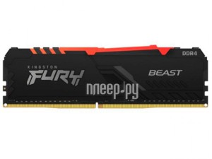 Фото Kingston Fury Beast RGB DDR4 3600MH CL18 DIMM 16Gb KF436C18BBA/16