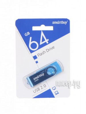 Фото 64Gb - SmartBuy UFD 2.0 Twist Blue SB064GB2TWB