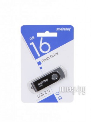 Фото 16Gb - SmartBuy UFD 2.0 Twist Black SB016GB2TWK