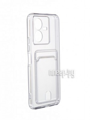 Фото Накладка Zibelino для Vivo Y22 Silicone Card Holder защита камеры Transparent  ZSCH-VIV-Y22-CAM-TRN