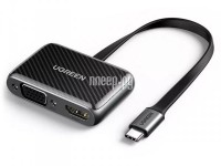 Фото Хаб USB Ugreen CM303 USB Type-C to HDMI+VGA Adapter Flat Cable уцененный