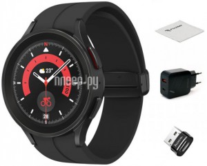 Фото Samsung Galaxy Watch 5 Pro 45mm BT Black SM-R920NZKA Выгодный набор + подарок серт. 200Р!!!