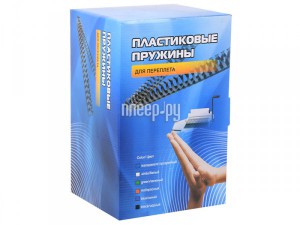 Фото Пружины для переплета Гелеос 45mm 50шт Plastic White BCA4-45W