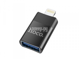 Фото Hoco UA17 OTG USB 2.0 - Lightning Black 6931474761989