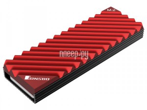 Фото Радиатор для SSD Jonsbo 2280 M.2-3 Red