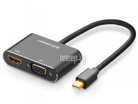 Фото Ugreen MD115 Mini DisplayPort - HDMI + VGA Black 20422