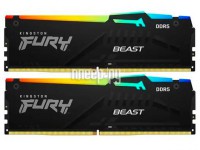 Фото Kingston Fury Beast Black RGB DDR5 DIMM 5600MHz PC-44800 CL40 - 64Gb (2x32Gb) KF556C40BBAK2-64