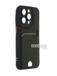 Фото Чехол Neypo для APPLE iPhone 14 Pro Pocket Matte Silicone с карманом Black NPM58886