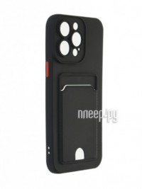 Фото Чехол Neypo для APPLE iPhone 14 Pro Max Pocket Matte Silicone с карманом Black NPM58894