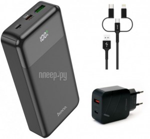 Фото Hoco Power Bank J102A Cool Figure PD20W+QC3.0 20000mAh Black Выгодный набор + подарок серт. 200Р!!!
