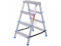 Фото Стремянка LadderBel 4 ступени двухстороняя Aluminum