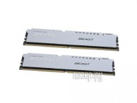 Фото Kingston Fury Beast White DDR5 DIMM 6000MHz PC5-48000 CL40 - 32Gb Kit (2x16Gb) KF560C40BWK2-32