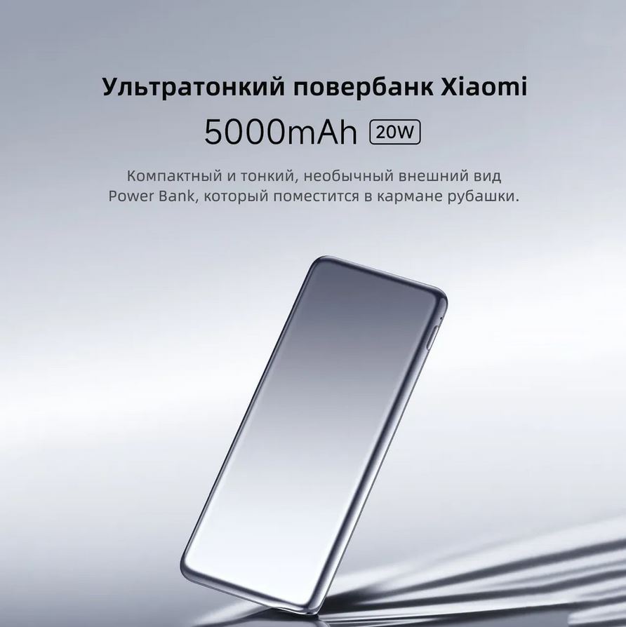 Купить Xiaomi Power Bank 5000mAh Silver PB0520MI по низкой цене в Москве |  Интернет магазин Плеер.ру