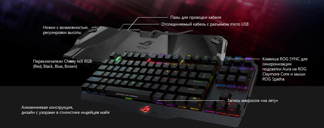 Настройка подсветки клавиатуры. Клавиатура ASUS ROG Claymore Core Black Switches. Клавиатура ASUS ROG Claymore Core (Cherry MX Red) Black USB. Софт для подсветки клавиатуры Aura. ROG Aura Core.