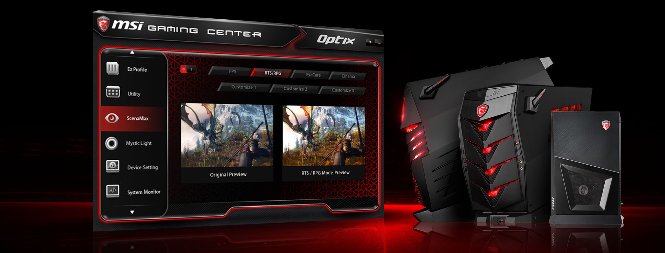 Msi gaming center. Монитор MSI Optix g27c2. MSI Monitor Center. MSI Gaming desktop. MSI mag Series Gaming desktop.