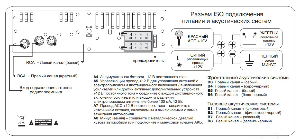 Схема подключения аура 78