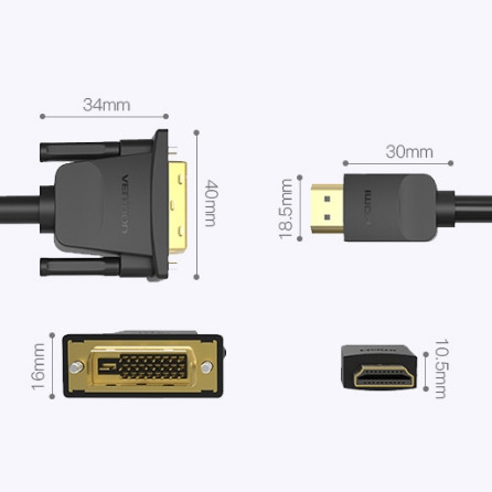 Vention Hdmi 19m Dvi D Dual Link 25m 5 0m Abfbj Kupit V Minske Cena Opisanie Foto