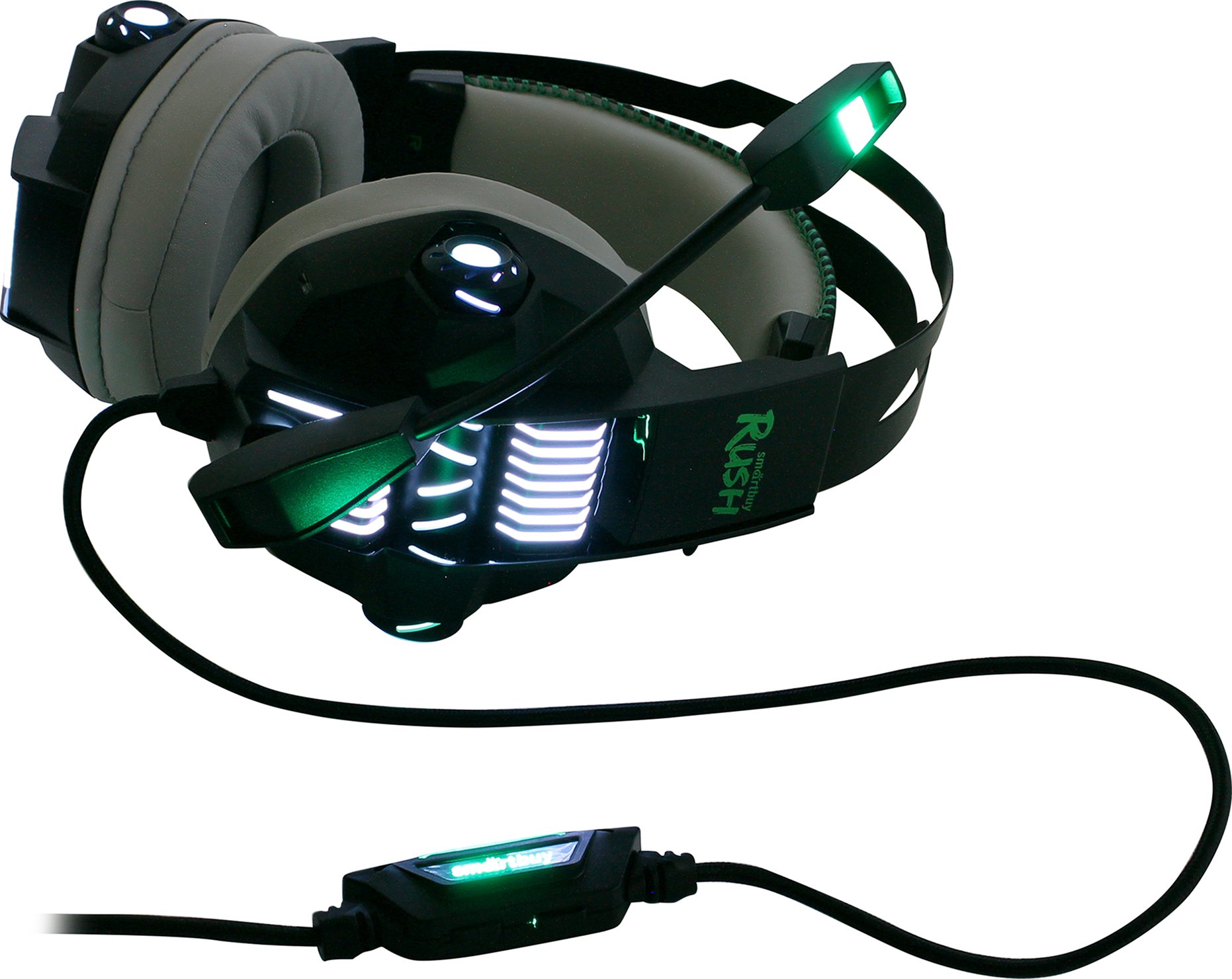 Игровые наушники SMARTBUY Rush Stormer Black/Green (SBHG-5200)