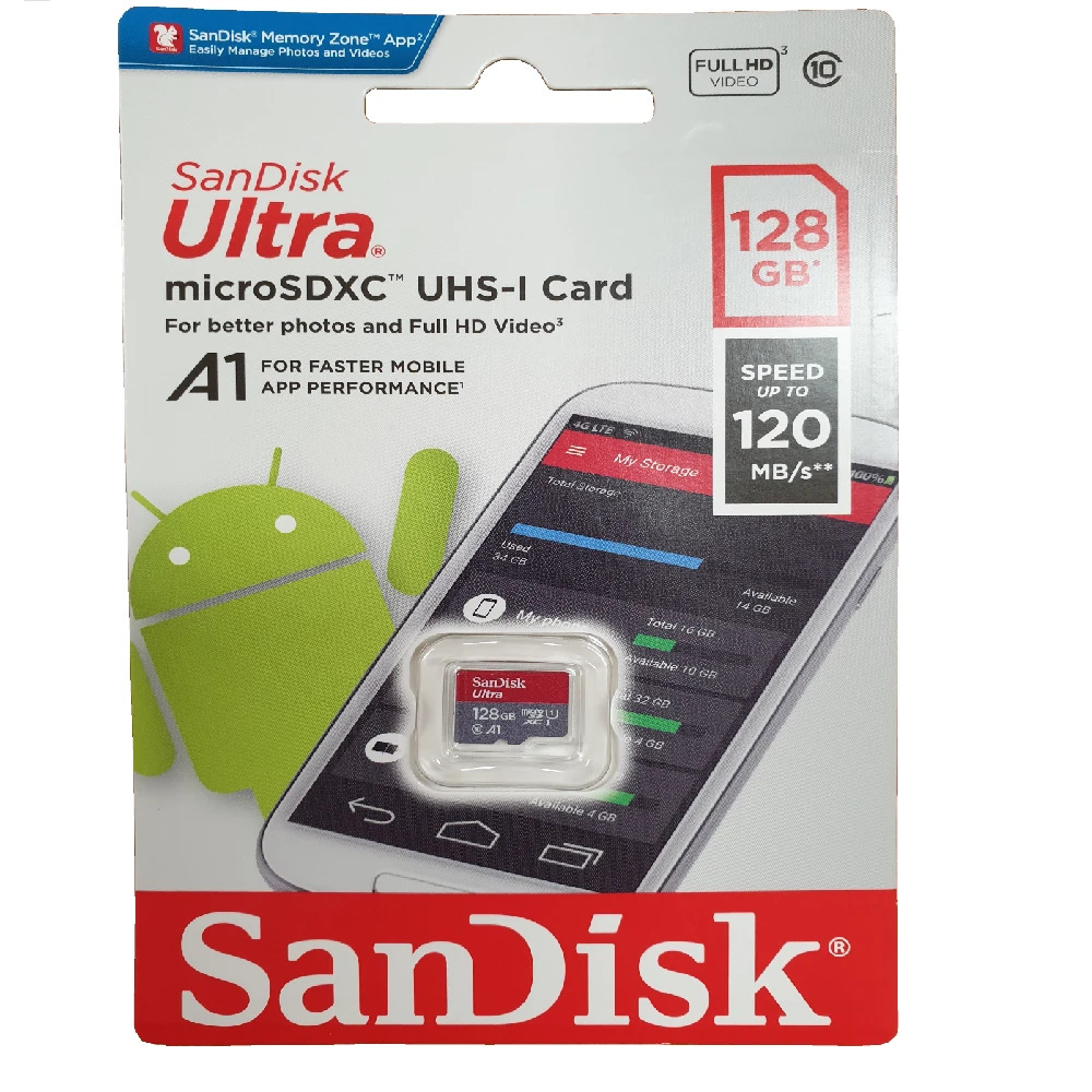 Карта памяти microsd sandisk ultra 256gb uhs i sdsqua4 256g gn6mn