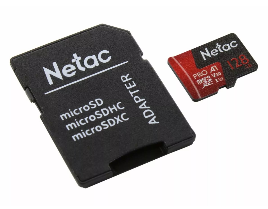Карта памяти netac p500 extreme pro microsd 128gb nt02p500pro 128g s